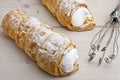 Cream horn Ã¢â¬â Austrian, Czech and German confection known Schaumrolle, Schillerlocken or Kremrole.